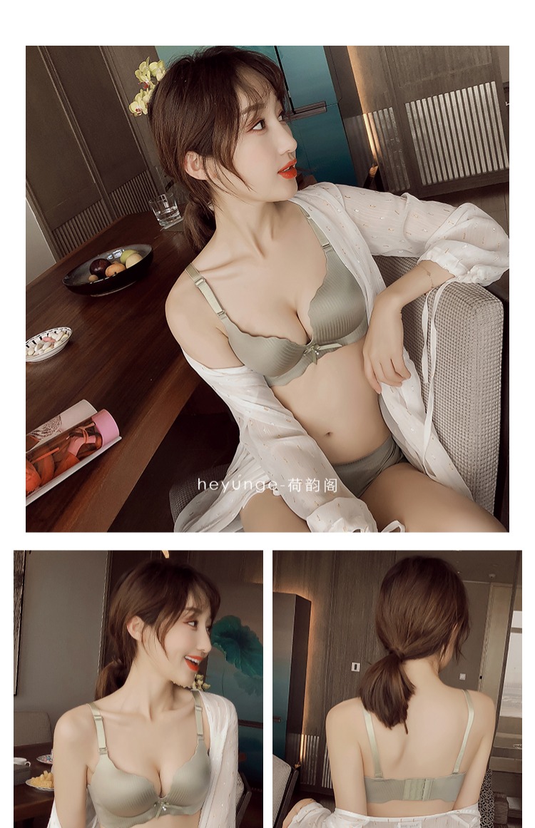 韵 Không có dấu vết Không có vành Áo ngực thoải mái Bộ đồ lót được thu thập Đồ lót Bên nhận Áo ngực Điều chỉnh Áo ngực Mùa đông quần lọt khe 