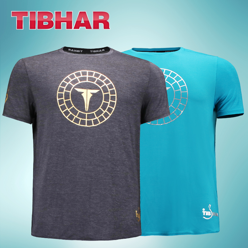 TIBHAR Germany straight table tennis suit short sleeves men's and women's breathable quick-drying sports T-shirt sportswear 2019 model