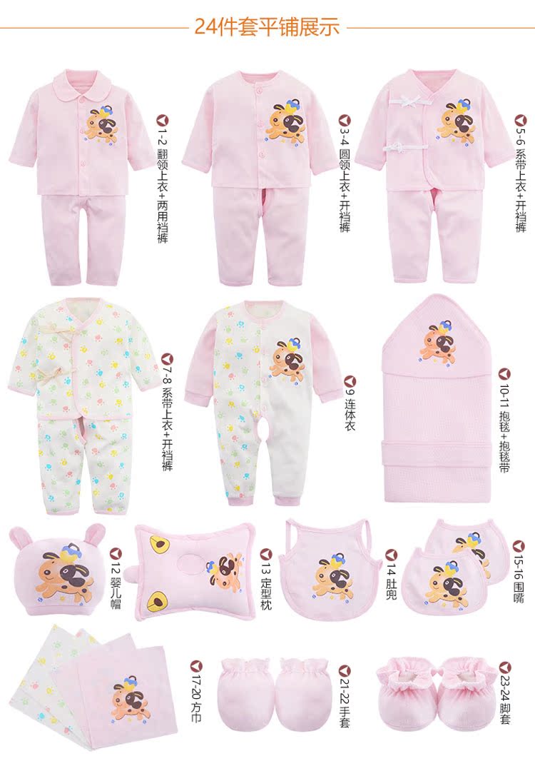 Chó năm bé tặng quà quần áo sơ sinh cotton 0-3 tháng 6 xuân hè hạ sinh hộp quà cho bé sơ sinh mùa đông