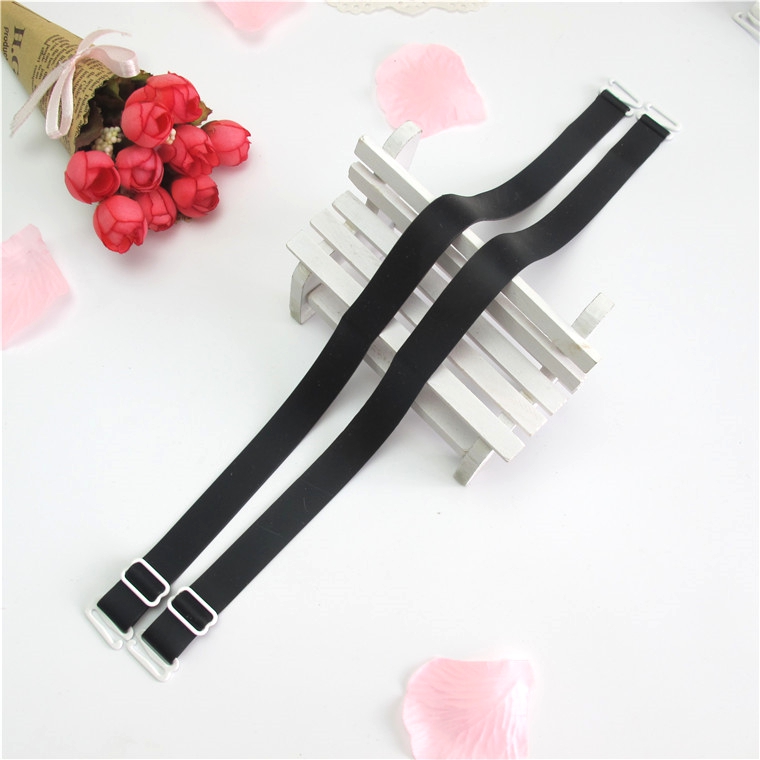 Silicone Candy Màu trong suốt Dây đeo vai chống trượt Bra Đồ lót Wild Dress Tube Top Cổ áo dây đeo vai dây áo lót hở lưng gợi cảm