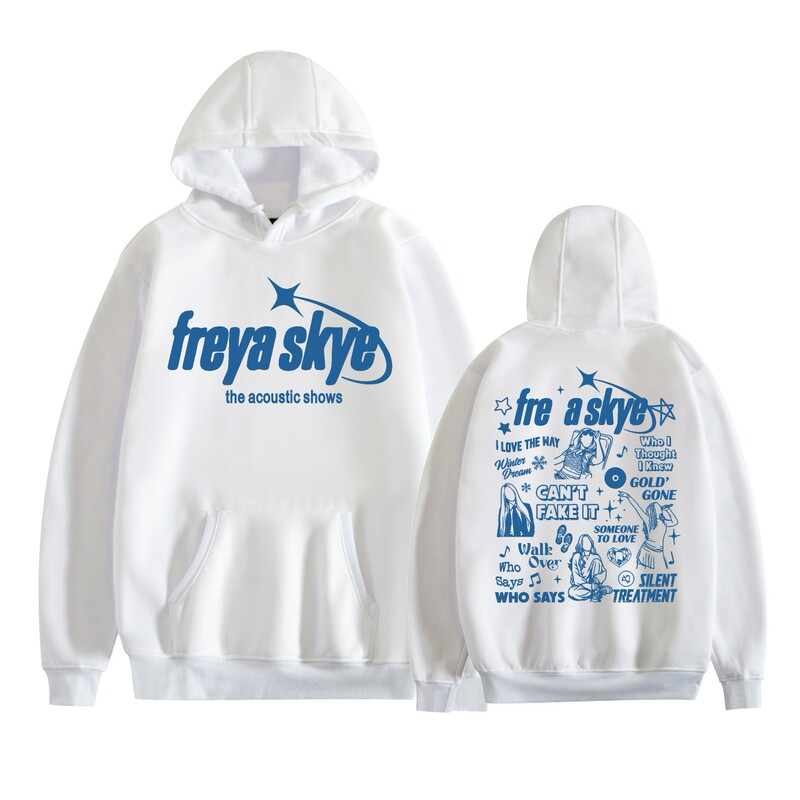 New Sweatshirt Singer Freya Skye Merchandise Printed Two-Dimensional Couple Hooded Sweatshirt Pure Cotton
