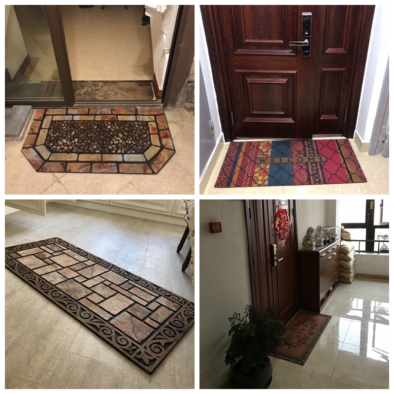 Miễn phí phong cách châu Âu hộ gia đình cao su thảm cửa chống trượt thảm cửa hội trường thảm cửa bauxite không thấm nước có thể được cắt - Thảm sàn tham chui chan