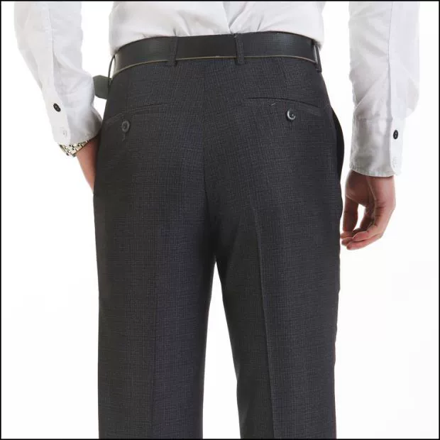 Mùa thu và mùa đông quần nam dày cộng với phân bón XL kinh doanh trang phục trung niên quần phù hợp với quần dài quần tây nam đen