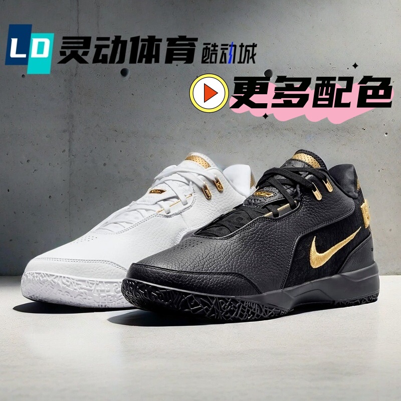 Dynamic Sports Nike Lbj Brownie Black and White Gold Low-Top Basketball Shoes Fj1567 Dr8788
