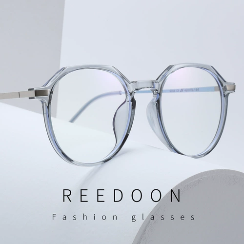 Рамка очков может быть оснащена линзой Myopia Digital Women Net Red Black Rame Plain Retro из нержавеющие глаза зеркальный рамка Ultra -светлый прилив