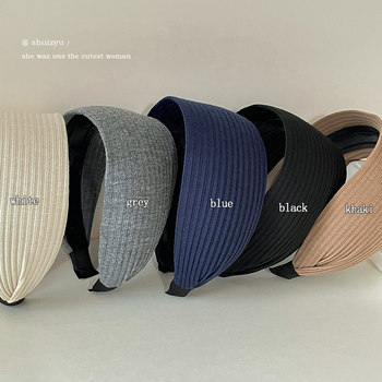 Yi Mengling Style Knitted Headband for Women, Versatile for Going Out, Hairband, Headband for Autumn and Winter, Wide Edge Hair Clip, Head Accessory