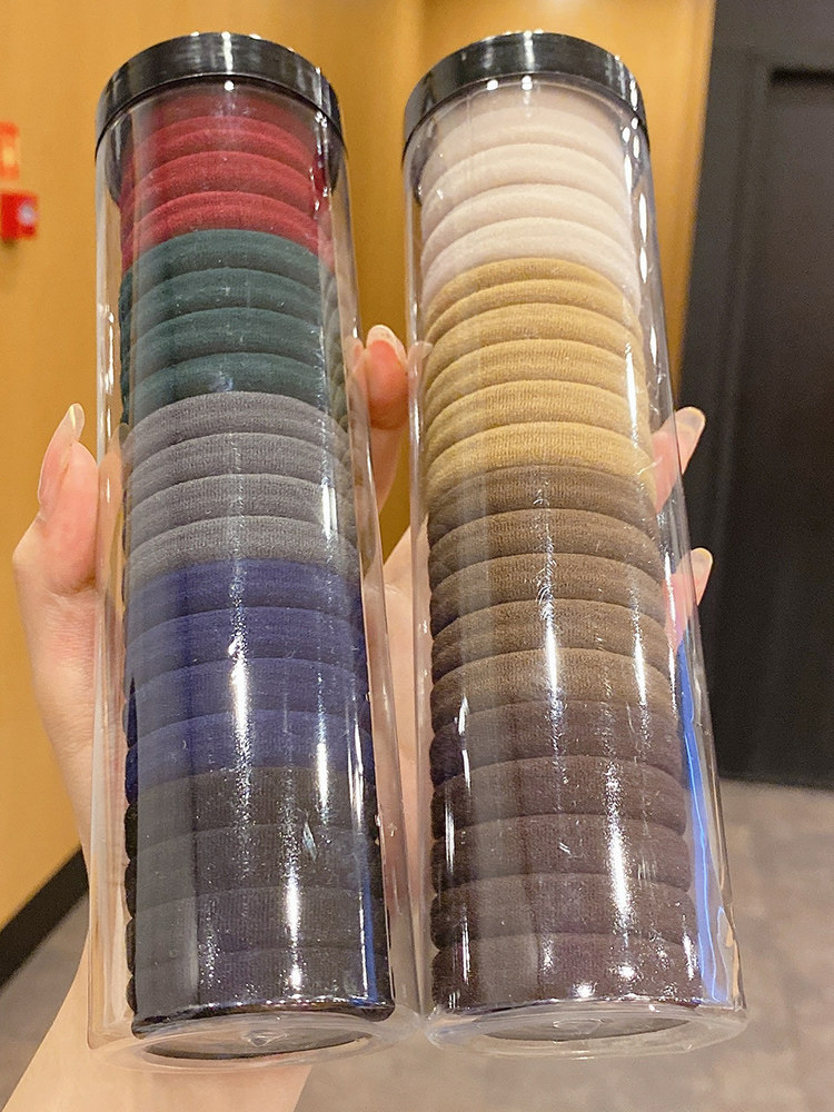 Black Thick Rubber Band for Women to Tie Their Hair, Children's Hair Ties, Hair Ropes, Trendy 2024 New Style Hair Bands for Summer Ponytails