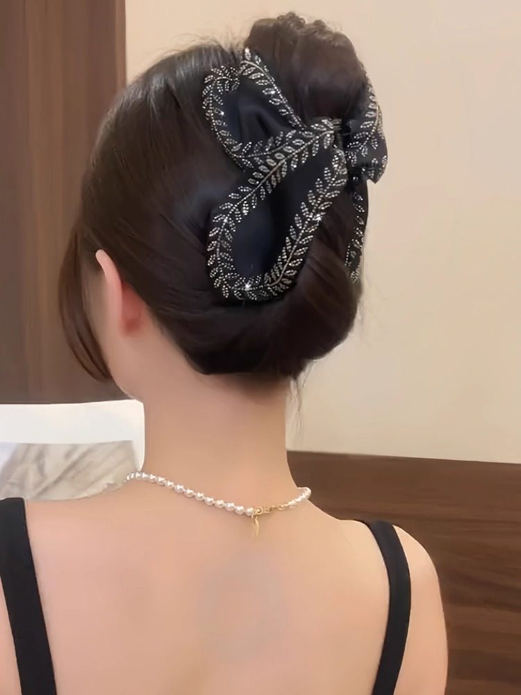 Full Back Head Hair Clip Women's Half-Tied High Ponytail Triangle Hair Clip 2025 New High-End Wheat Ear Hair Clip