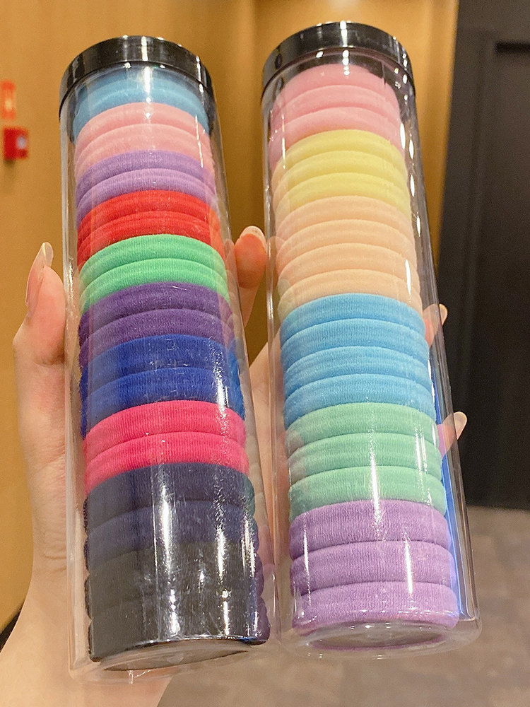 Black Thick Rubber Band for Women to Tie Their Hair, Children's Hair Ties, Hair Ropes, Trendy 2024 New Style Hair Bands for Summer Ponytails