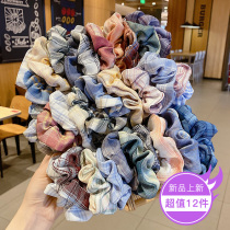 jk fat intestines pig large intestine Hairband ins Korean simple head rope 2021 New Net red hair rope leather band female tie head