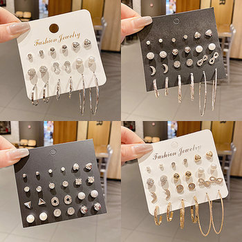 Set of Earrings 2025 New Style Women's Earrings, High-End, Light Luxury, Popular, Elegant, Niche Design