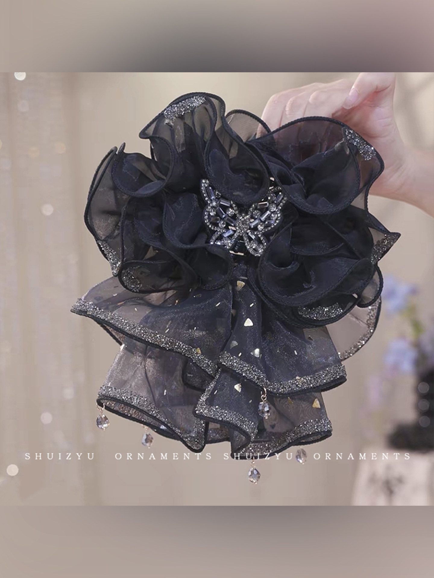 Bubble Flower Bud Hair Clip for Women, High-End 2025 New Style Hairpin, Exquisite Back-Of-Head Updo, Half-Tied Ponytail Shark Clip