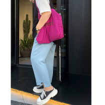 Muzi ideal early autumn size Haren pants women fat mm loose elastic waist ankle-length pants casual small pants 200kg