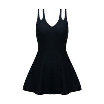 BE Fan Dean little black dress series 2024 new one-piece swimsuit skirt style elegant and fashionable body shaping slightly fat and slimming