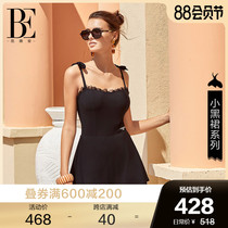 BE Van Dean ins strap design high waist one-piece skirt swimsuit cover meat thin hot spring holiday swimsuit