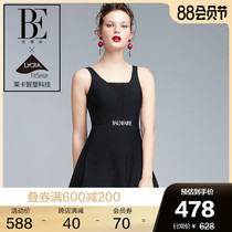 BE Van Dean one-piece swimsuit fashion small black skirt liquid Lycra smart plastic technology swimsuit sunscreen slim and thin