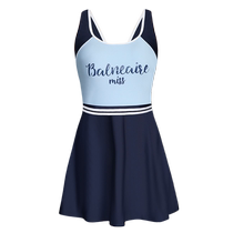 BE Fan Dean womens one-piece swimsuit is fashionable and trendy slimming high-waisted skirt slim-fitting covering the flesh sun protection and anti-chlorine