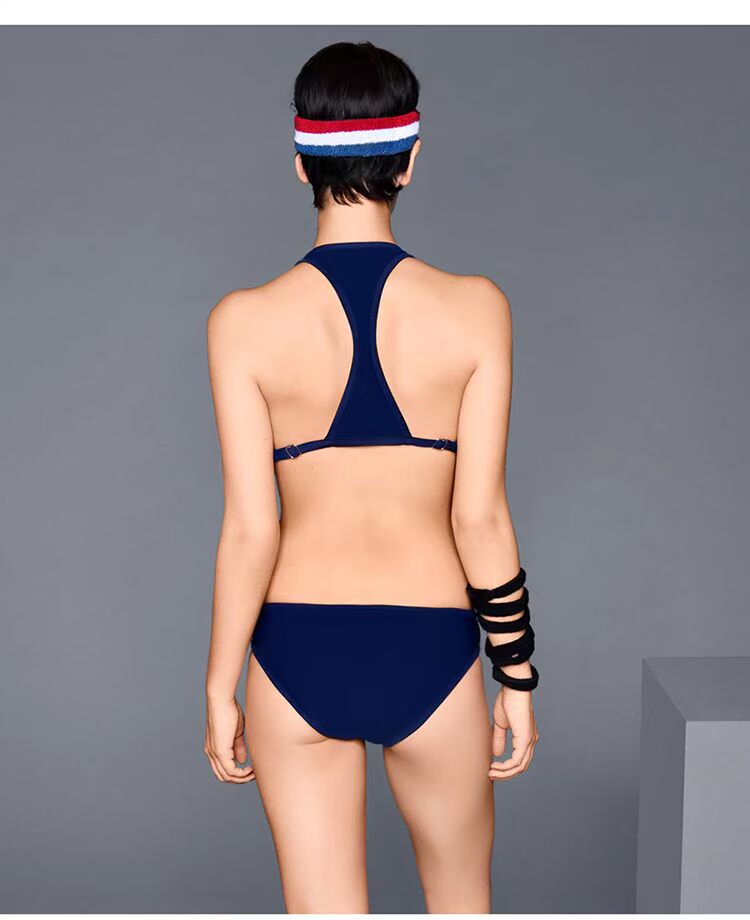 Van Dean bikini bikini nữ ngực nhỏ tập hợp áo tắm thể thao bãi biển chia ba điểm áo choàng tắm biển