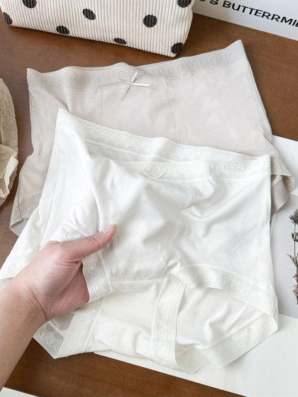 60S莫代尔高腰轻收腹内裤女软糯高弹打底短裤透气简约包臀夏薄款