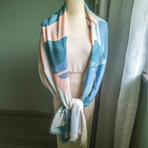 Winter Scarves Women Spring Autumn Summer Walled Neck Air Conditioning Room Warm Thickening Foreign Trade Outlet Shawl Dual-use 100 Lap Cape