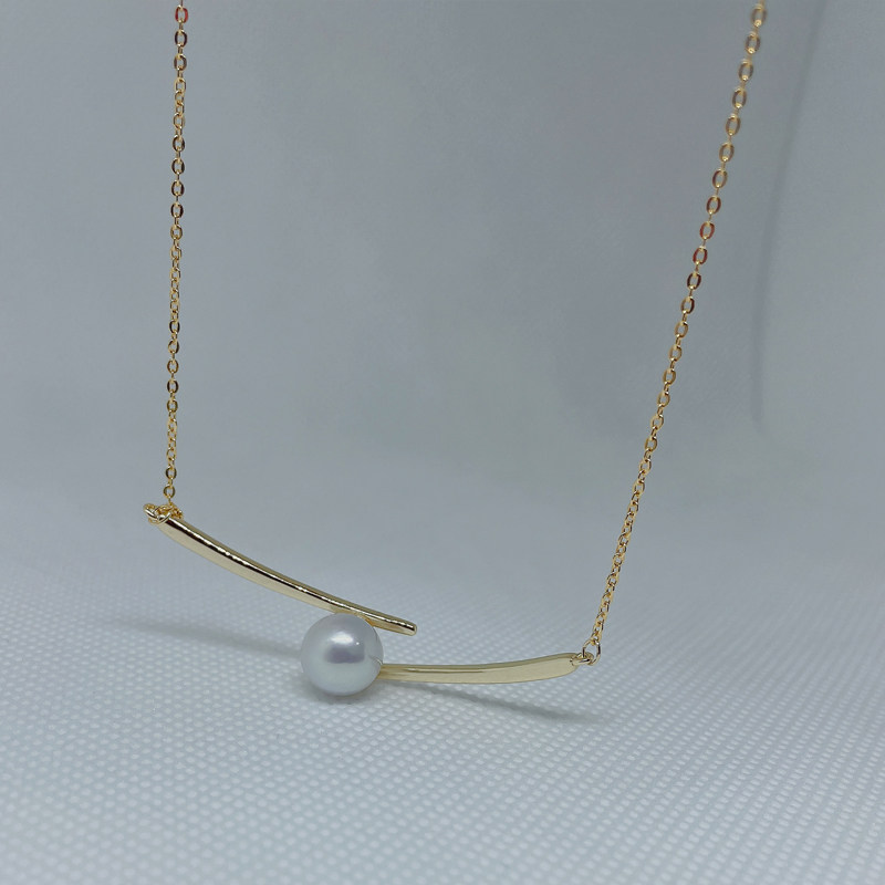 YT jewelry studio new chopsticks natural freshwater pearl necklace sweet neckchain adjustable network red