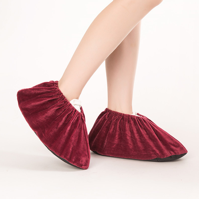 Suede cloth shoe cover Home cloth Repeatedly Washed Children's Foot Sleeve Indoor Abrasion Resistant Thickened Non-slip Bottom Room Shoe Cover Student