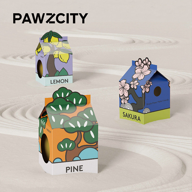 Claw City PAWZCITY Cherry Blossom Season Potted Series Cat Box Special-shaped Milk Box Cat Scratching Board Cat Nest