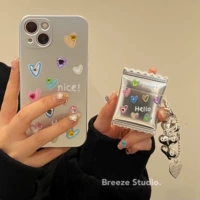 Apple, совместимый iPhone15 Pro, iPhone 14, чехол для телефона, iPhone15 Pro, наушники, наклейка, iphone, 15, с драгоценным камнем