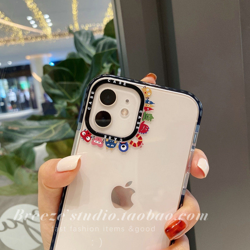 Original small monster for iphone13 12Pro max Apple 11 mobile phone Protective case x female xr transparent 8plus tide