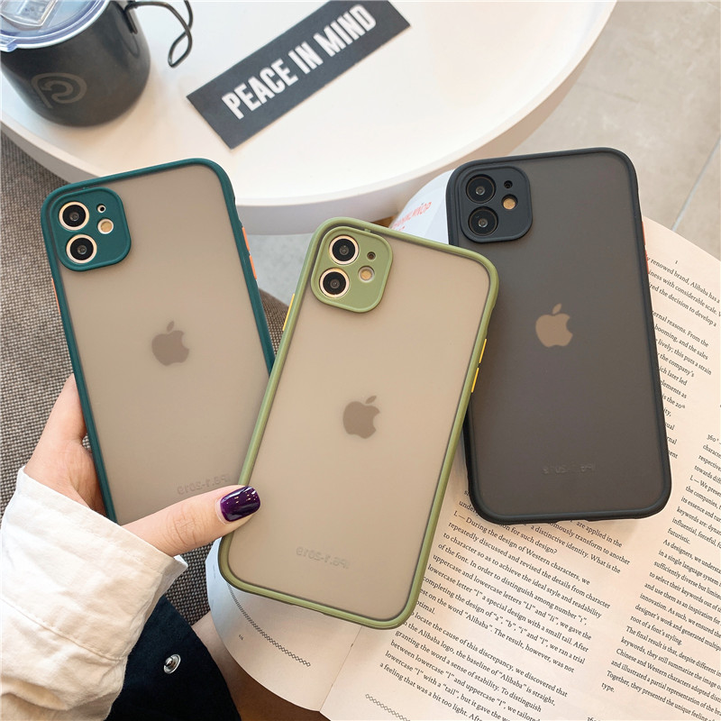Personality simple application 13 12Pro max Apple 11 mobile phone Protective case iphone8plus female xr Anti-fall xs hard