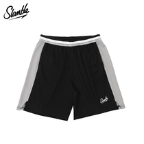 SLAMBLE Summer New Mesh Shorts Male Parquet Color Breathable Speed Dry Training Basketball Sports 50% Pants Tide