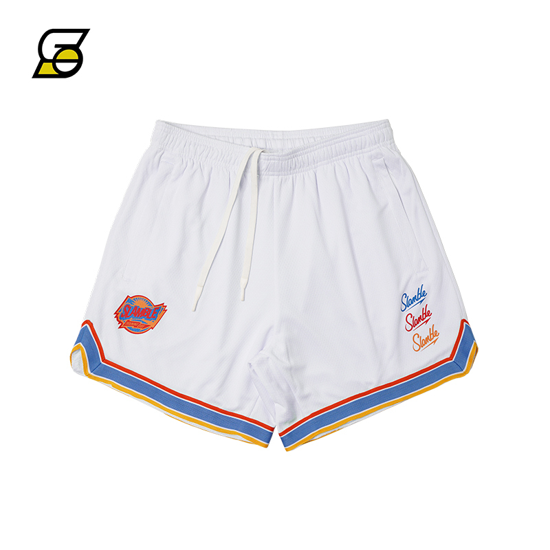 Slamble Summer American-Style Shorts Double-Layer Mesh Zipper Five-Point Shorts Professional Basketball Men's Quick-Drying Breathable