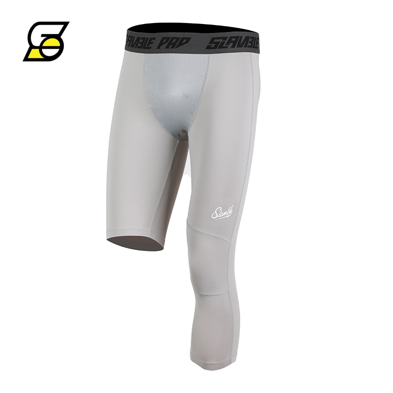 Slamble Sports Long and Short Compression Pants, Five-Point and Seven-Point Pants for Men, Single-Leg Basketball Pants, Running, Fitness Training Base Layer