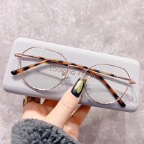 Little Red Book small face small frame super light glasses frame female plain Joker polygon myopia glasses men can be equipped with degrees