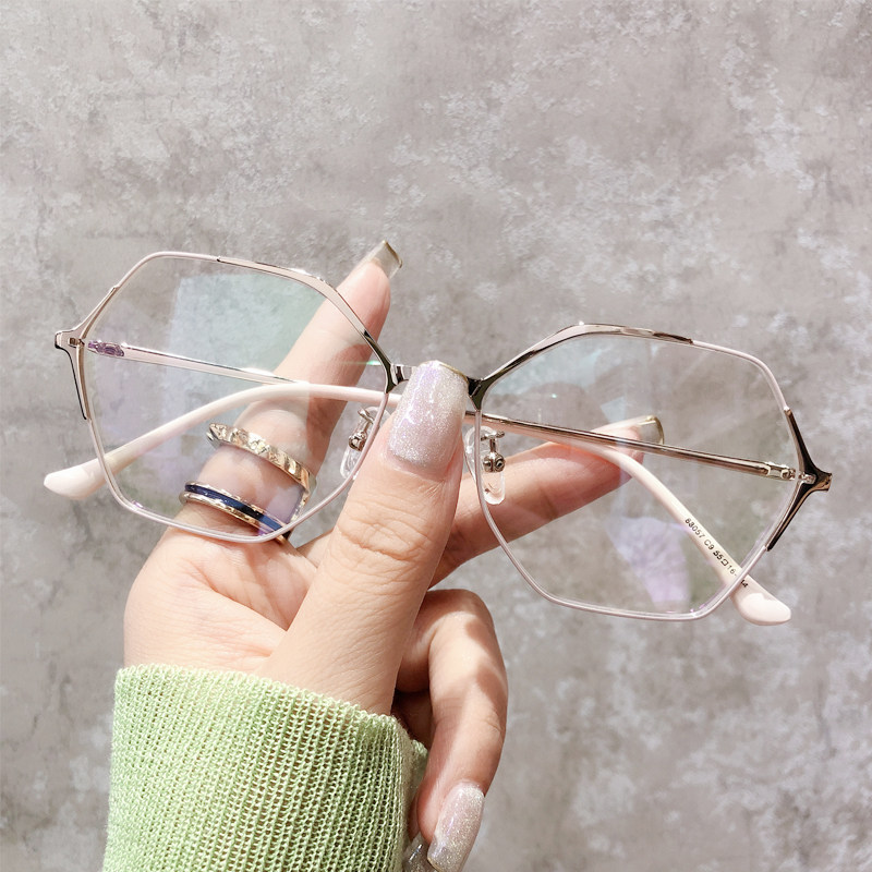 Big face show thin super light big frame myopia glasses women can be equipped with degree Korean version of the tide without makeup web celebrity glasses frame
