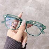 Mint Green Myopia glasses female Golden Hyuna with plain glasses frame male anti blue light Net red black frame can be equipped with degrees