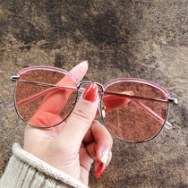 2020 new sunglasses female thin can be equipped with degree myopia sunglasses polarized drive round face Korean tide