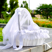 Wedding flower basket wedding flower flower girl basket wedding bridesmaid home decoration fruit blue flower basket