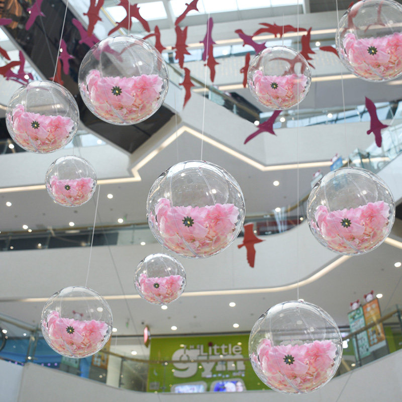 New Year's Day mall decoration decoration Creative jewelry store atmosphere opening Suspended ceiling decoration Acrylic transparent ball
