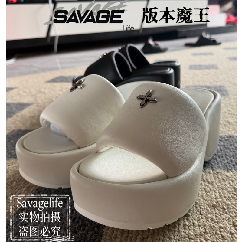 Voras 26-3 Cross-Strap Small Size Height-Increasing 8.5cm Wedge Sandals Thick-Soled Slip-On Women's Shoes Slippers