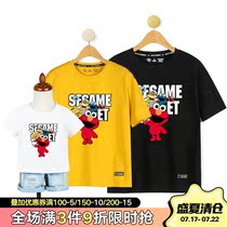 Parent-child outfit a family of three short-sleeved joint t-shirt womens 2021 new trendy mother-child mother-daughter outfit base shirt