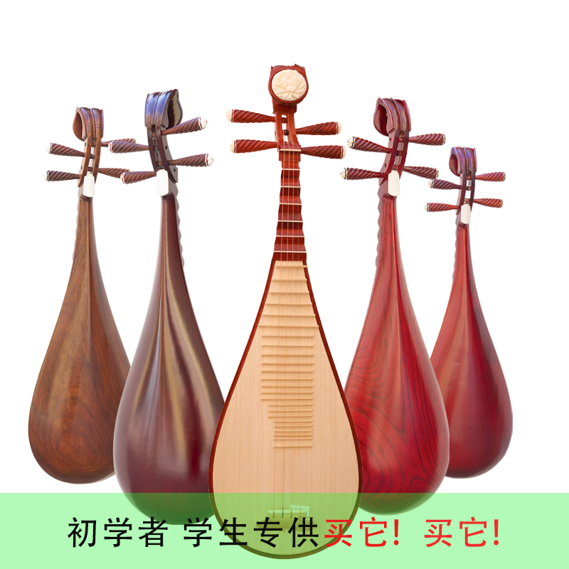 Sheng Le Children Adult Pipa Adult Instrument Beginner Hardwood Mahogany Professional Play grade pipa