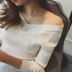 Áo xuân hè 2018 mới áo đỏ dài tay áo len cổ chữ V gợi cảm hoang dã sơ mi nữ mỏng áo len tay dài Áo len cổ chữ V