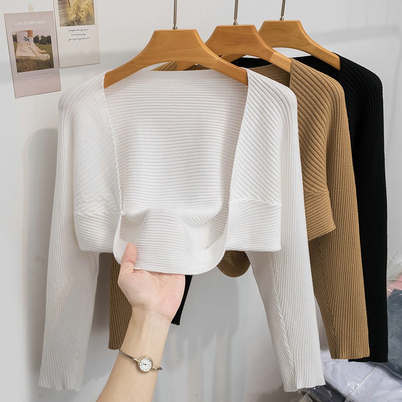 Knitted Cardigan for Women, Autumn French Style, Elegant Shawl, Loose-Fitting Outerwear, Short Sweater Jacket Top Knitted Cardigan for Women, Autumn French Style, Elegant Shawl, Loose-Fitting Outerwear, Short Sweater Jacket Top