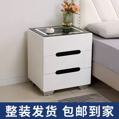 Bedside table simple modern Mini small light luxury simple bedroom bedside cabinet smart Nordic wind ins free installation