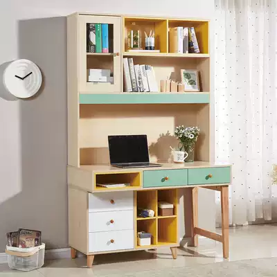 Nordic computer desk desktop home primary and secondary school students study desk desk simple bedroom desk with bookshelf table table