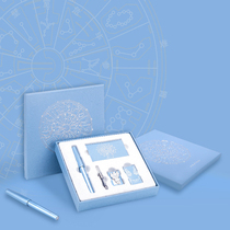 Tomb notes Around the Rice Festival floating star painting sound writing pen fan set limited edition Calligraphy Office gift box