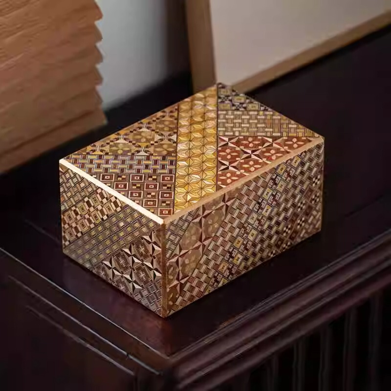 Japanese Imported Yosegi Joinery Secret Box Mechanism Box Decryption Jewelry Box 2026 New Model Birthday Gift for Men
