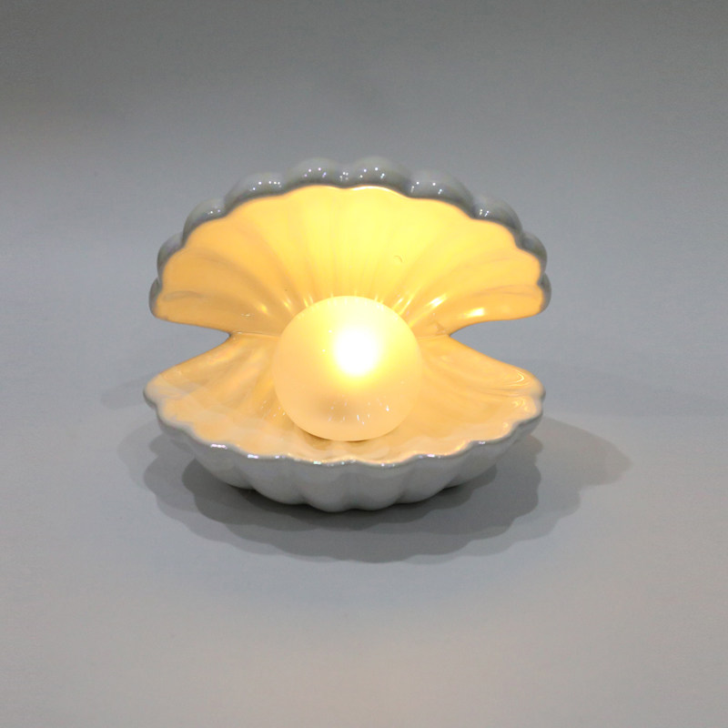 Japan Francfranc Phantom Shells Pearl Lamp Jewelry Containing Box Decoration Night Light Send Girlfriend Birthday Present