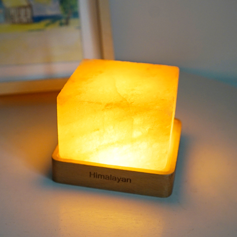 Natural Himalayan Crystal Salt Lamp Anion Purifying Air Office Bedroom Bedside Night Light Birthday Gift